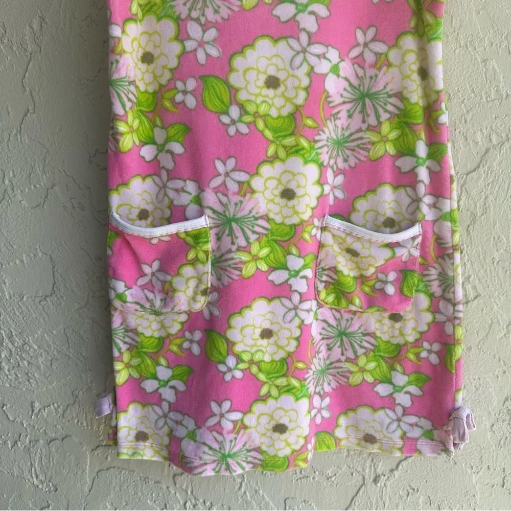 LILLY PULITZER Terry Cover Up Girls XL 12-14‎ Floral Sleeveless Pullover